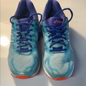 ASICS Women's Teal and Orange Athletic Shoes